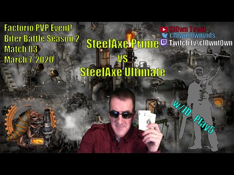 Factorio PVP Biter Battles S2 Match 03 - SteelAxe Prime vs. SteelAxe Ultimate
