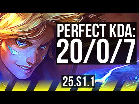 EZREAL & Rell vs HEIMERDINGER & Pantheon (ADC) | 20/0/7, Legendary | KR Master | 25.S1.1