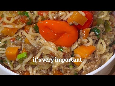 Nouille à la viande hachée version longue et bien détaillée