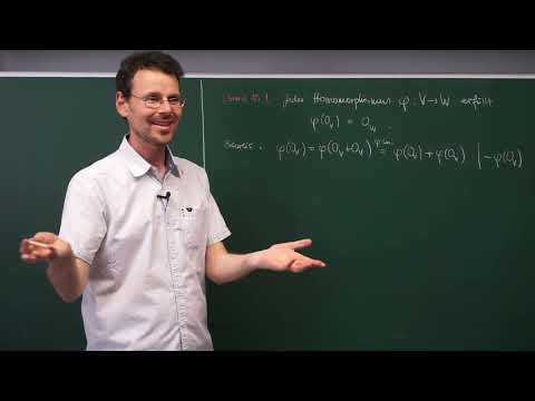 MathePlus / Video 10.33: Lineare Abbildungen (Homomorphismen) zwischen Vektorräumen