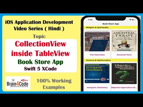 Create Collection View inside Table View Cell in Swift 5 XCode for iPhone | Hindi | iOS App Coding