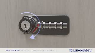 DIAL LOCK 59 Fixcode - Emergency opening with code reset