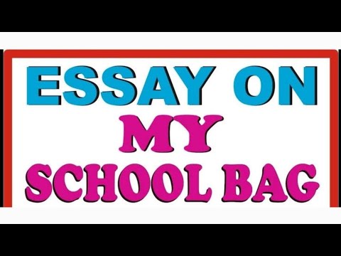 Lines/paragraph/essay on"My school bag". In easy sentences. Let's Learn English and Paragraphs. Video