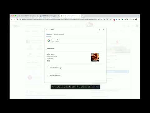 How to add menu items to your Business Profile