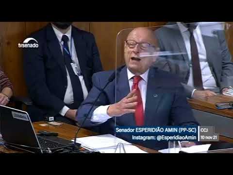 Esperidião Amin cobra o não funcionamento da CCJ e quer deliberar sabatina de André Mendonça