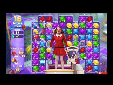 Wonka's World of Candy Level 593 NO BOOSTERS - A S GAMING ✔