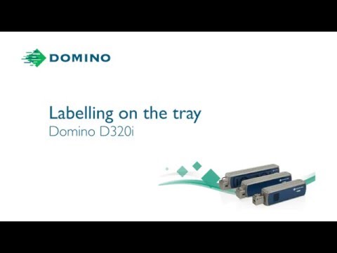 Domino D320i Co2 Laser coding on to cardboard tray