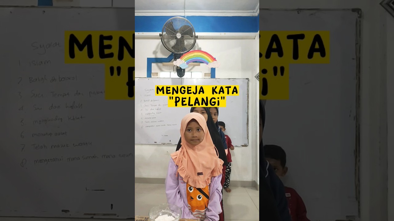 mengeja kata PELANGI