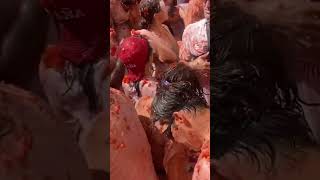Crazy tomato featival 🍅 #traveltips #travel
