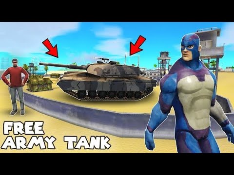 Free Army Tank in Rope Hero Mafia City Wars  Rope Hero Vice Town Military