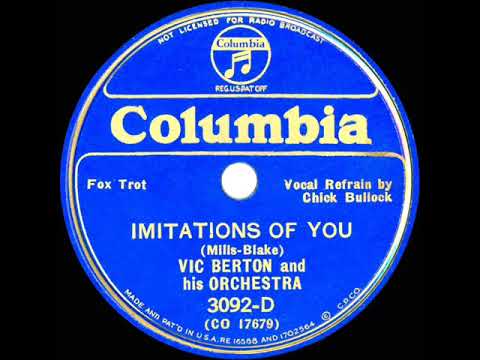 1935 Vic Berton - Imitations Of You (Chick Bullock, vocal)