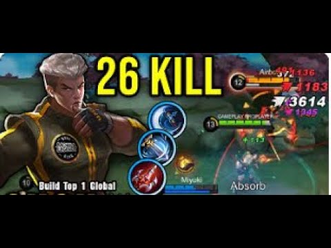 26 Kills!! MVP 15 5 Points Chou Offlane Monster!!   Build Top 1 Global Chou