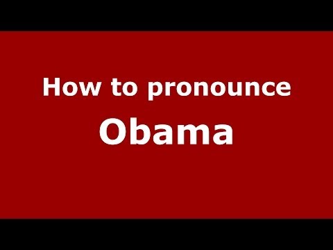 How to pronounce Obama