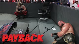 Wyatt smashes Strowman through the announce table: