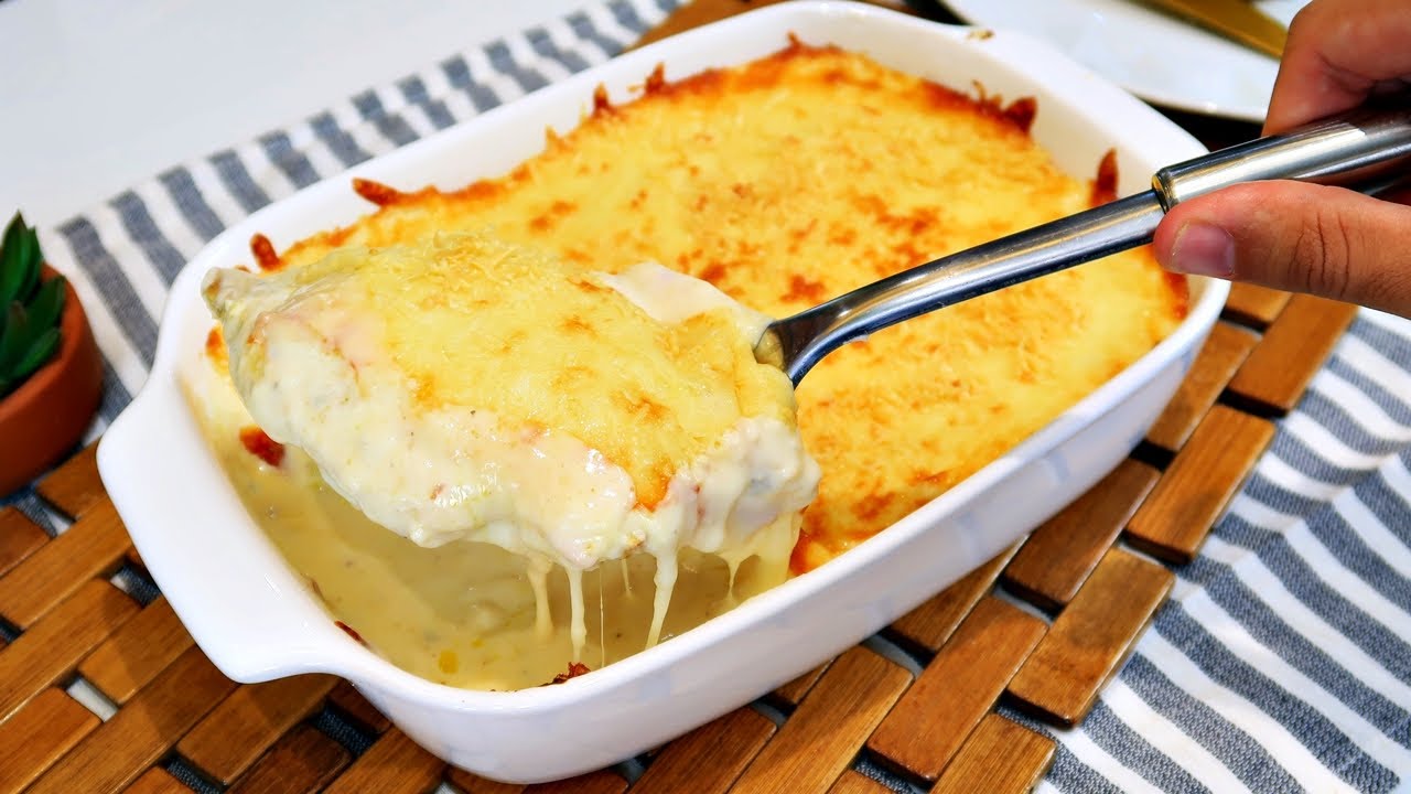 FRANGO GRATINADO AO MOLHO BRANCO MUITO CREMOSO | FÁCIL E RÁPIDO