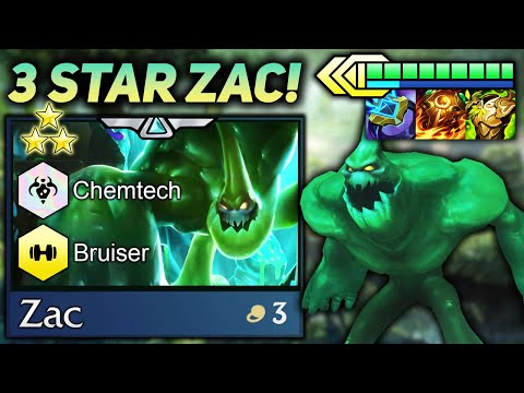3 STAR ZAC TANK CARRY WITH 9 CHEMTECH PERMA-BUFFS!! | Teamfight Tactics Patch 11.23