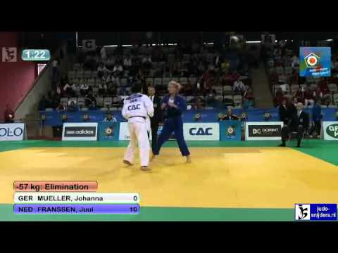 Judo 2012 European Championship U23 Prague: Mueller (GER) - Franssen (NED) [-57kg]
