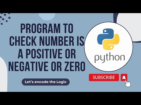 Check If Number Is Positive Negative Or Zero Program Python Coding Python Pythonprograms