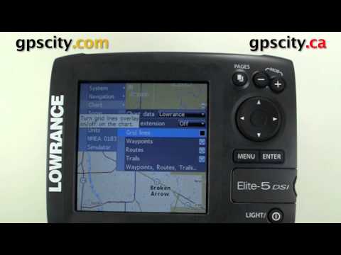 Lowrance Elite 5 DSI Video Manual - Enabling GPS Grid Lines
