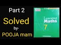 Class 7th Maths By Pooja Mam