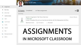 Creating an Assignment in Microsoft Classroom