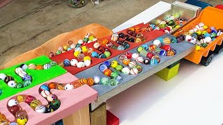 Marble Run Race ASMR☆HABA Colorful Wooden Slope & Retro Track