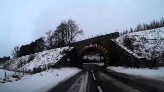 Winter Drive To Calvine Highland Perthshire Scotland
