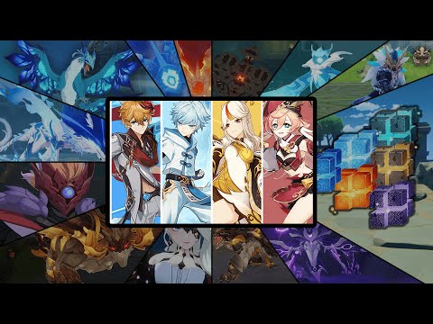 Current Banner [Childe, Ningguang,Chongyun,Yanfei] Against All Bosses In The Game - Genshin Impact