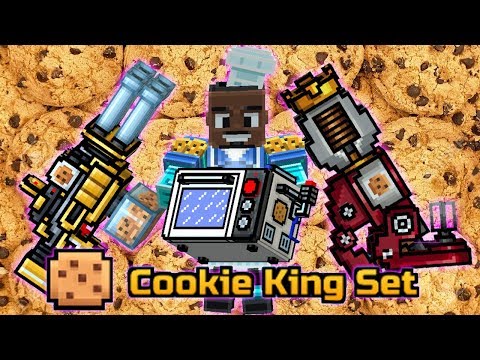 Pixel Gun 3D - Cookie King Set [Gameplay] Yummy