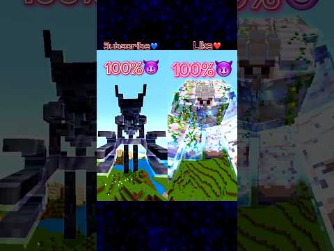 Wither Skeleton VS Golem!!! #minecraft #witherskeleton #golem