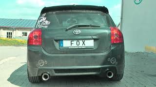 Video: FOX Edelstahl Duplex Sportauspuffanlage ab Kat Toyota Corolla E12 1.8 TS Compressor