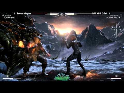 MKX @ Paradise Found - Scoot Magee (Scorpion) vs RM KPB Grief (Sonya) [720p/60fps]