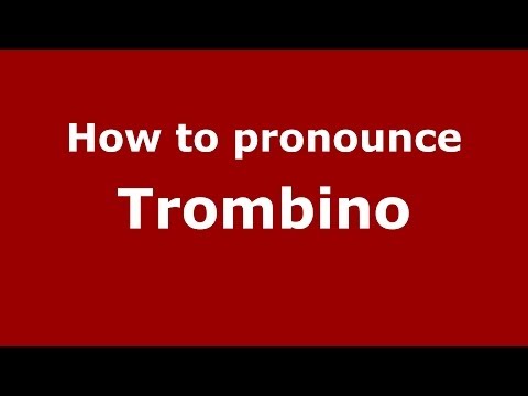 How to pronounce Trombino