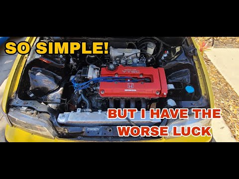 Honda CRX - B20 /VTEC Conversion In 20 Minutes!