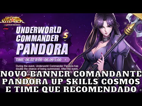 🎯 Novo Banner Pandora Comandante Up Skill, Cosmos e Sugestão de Time