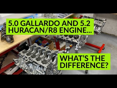 What's the difference between the Gallardo 5.0 V10 and the Huracan/R8 5.2 V10?