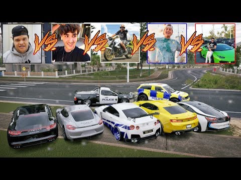 DESTRUIÇÃO POLICIAL COM OS CARROS DOS YOUTUBERS - FORZA HORIZON 3 - GAMEPLAY