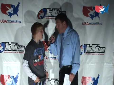 Junior Greco-Roman 98 pound champion Colton Howell of Missouri