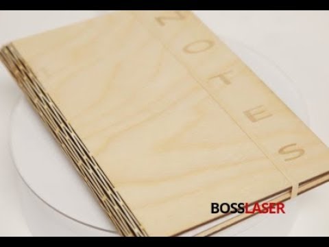 Laser Cut Living Hinge Wooden Notebook - Free File Download
