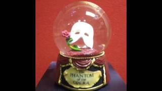 Phantom of the Opera   Mask and Rose Water Globe Plays ''Music of the Night'