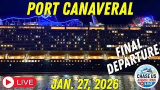 LIVE: Disney Adventure Final Sail Away from Port Canaveral LIVE! (Jan. 27, 2026)