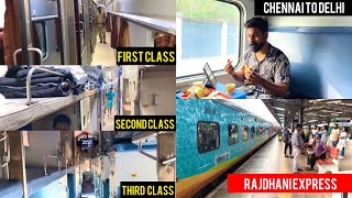 💥 28 மணி நேரம் ரயில் பயணம் Chennai To Delhi Rajdhani Express Train Journey #thedsquarevlogs