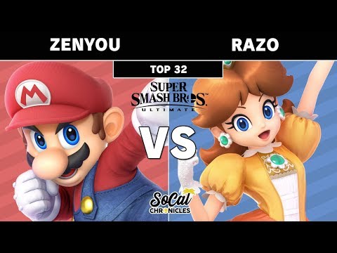 Smash Ultimate Tournament - eM | Zenyou (Mario) vs Razo (Daisy) Winners Top 64 - Socal Chronicles