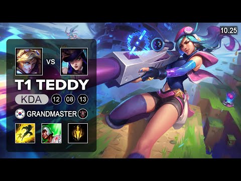 Teddy vs Deft - Caitlyn Bot vs Ezreal - KR Grandmaster Patch 10.25