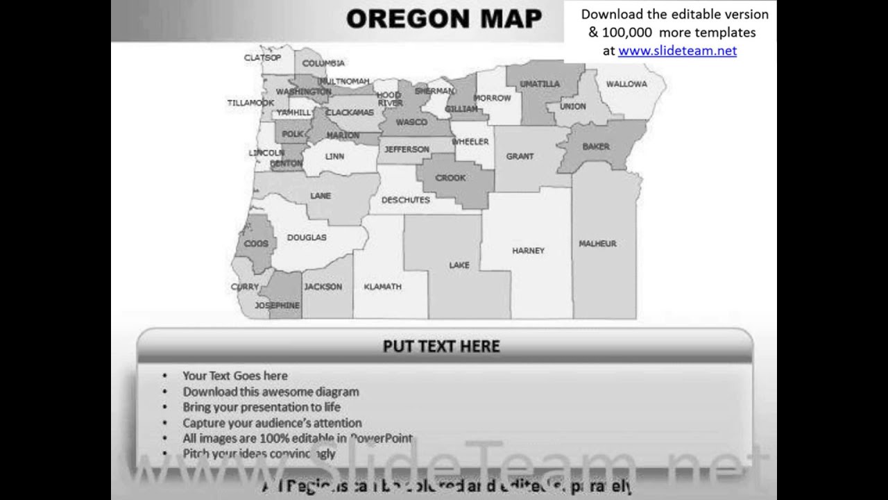 editable usa oregon state powerpoint maps