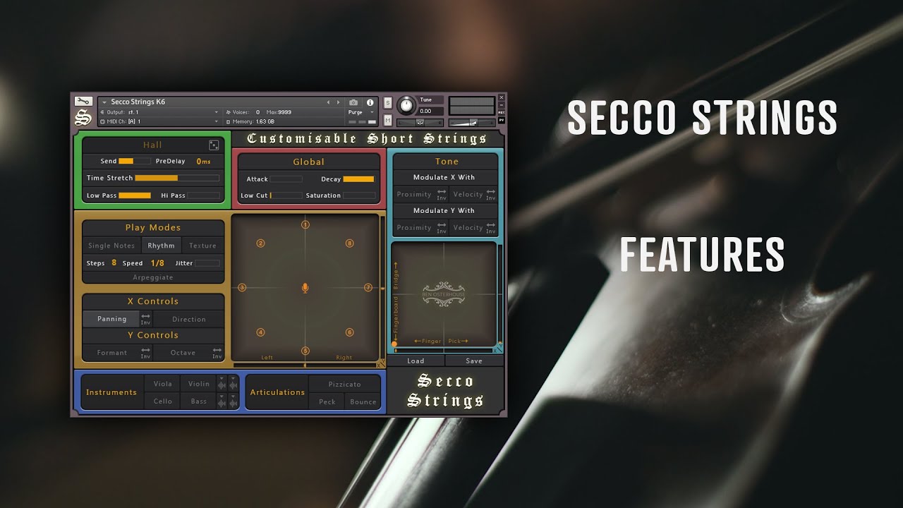 Secco Strings // Customisable Short Strings // Features