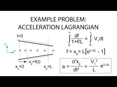Introductory Fluid Mechanics L1 p8:  Example Problem - Acceleration Lagrangian