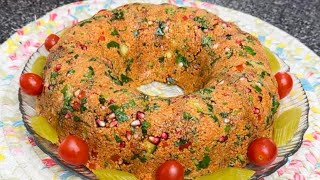 طبق جانبي لذيذ وصحي برغل وخضار وزيت زيتون-Amazing Healthy Side Dish (bulgur-vegetables-olive oil)