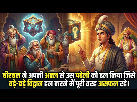 बीरबल ने अपनी अक्ल से उस पहेली को हल किया जिसे बड़े-बड़े विद्वान हल करने में पूरी तरह असफल रहे।