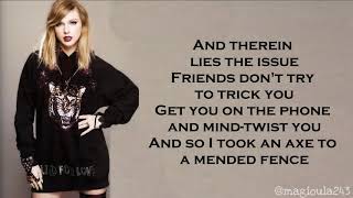 Taylor Swift - This Is Why We Can&#39;t Have Nice Things (Lyrics)